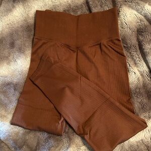 PINK seamless leggings brown